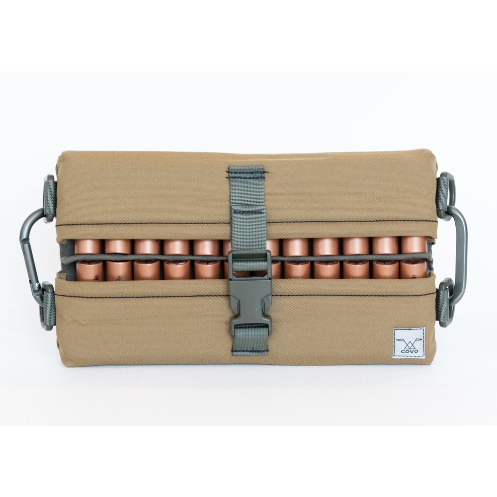 Covo Vendetta Coyote Tan Shotgun Shell Holder Magnetic D-Rings‎ Duck Hunting